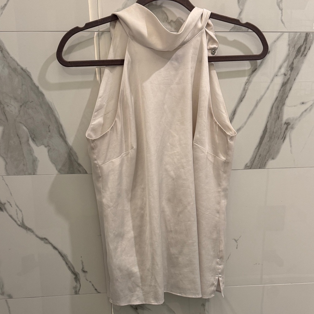 White House Black Market Cream Blouse